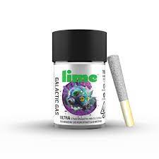 LIME GALACTIC GAS ULTRA INFUSED PREROLL 0.6G 5PK
