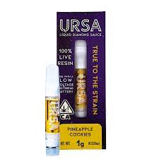 URSA PINEAPPLE COOKIES LIQUID DIAMOND SAUCE CARTRIDGE 1G INDICA (510 THREAD)
