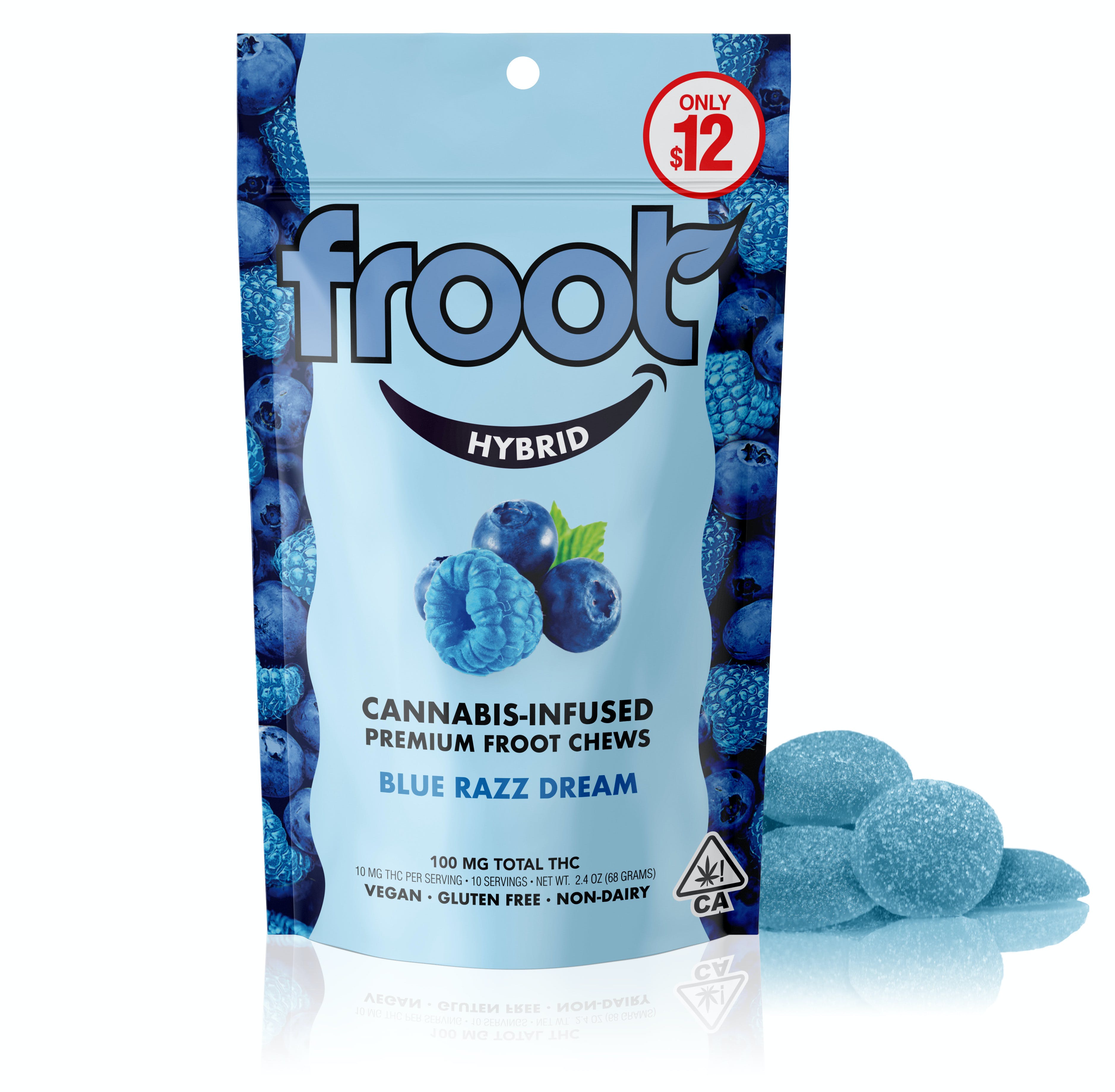 FROOT GUMMIES BLUE RAZZ DREAM 100MG (GUMMY)