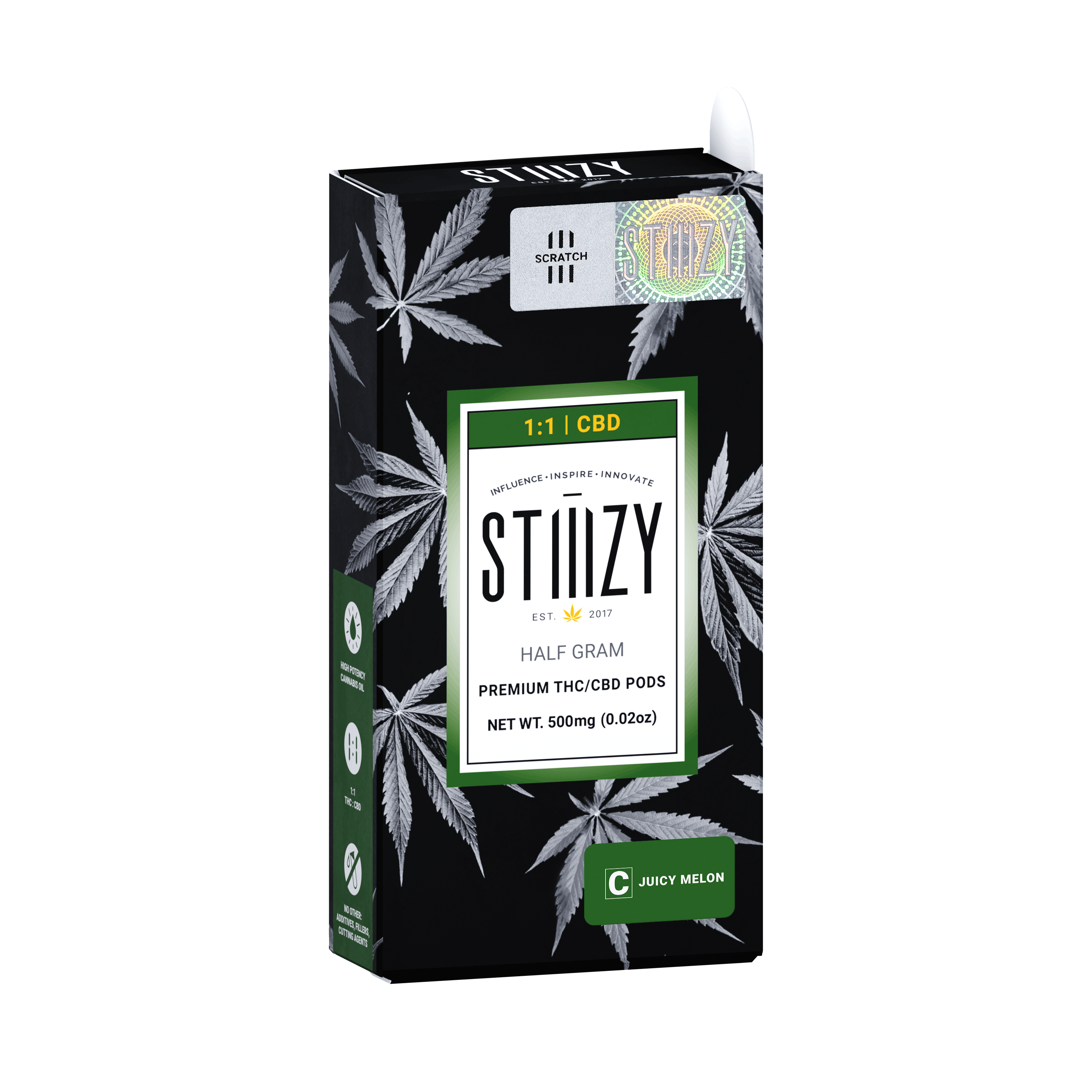 STIIIZY CBD 1:1 JUICY MELON .5G (POD)