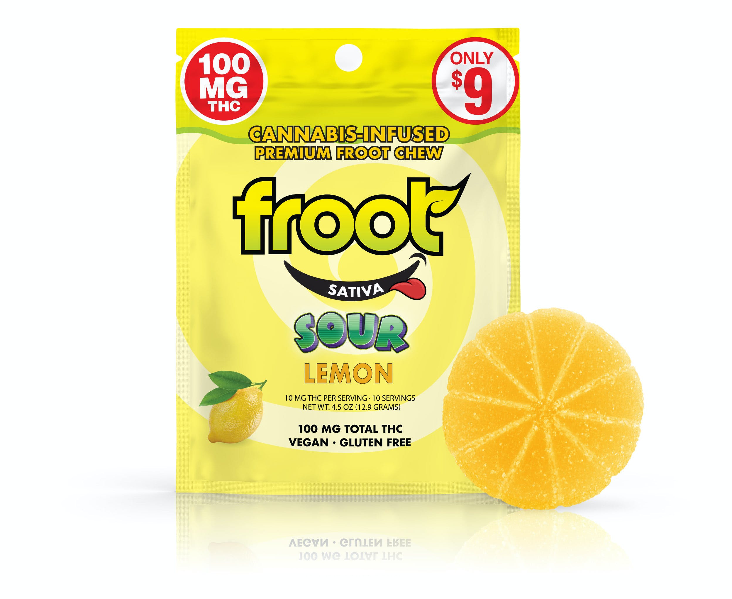FROOT SOUR GUMMY LEMON 100MG (GUMMY)