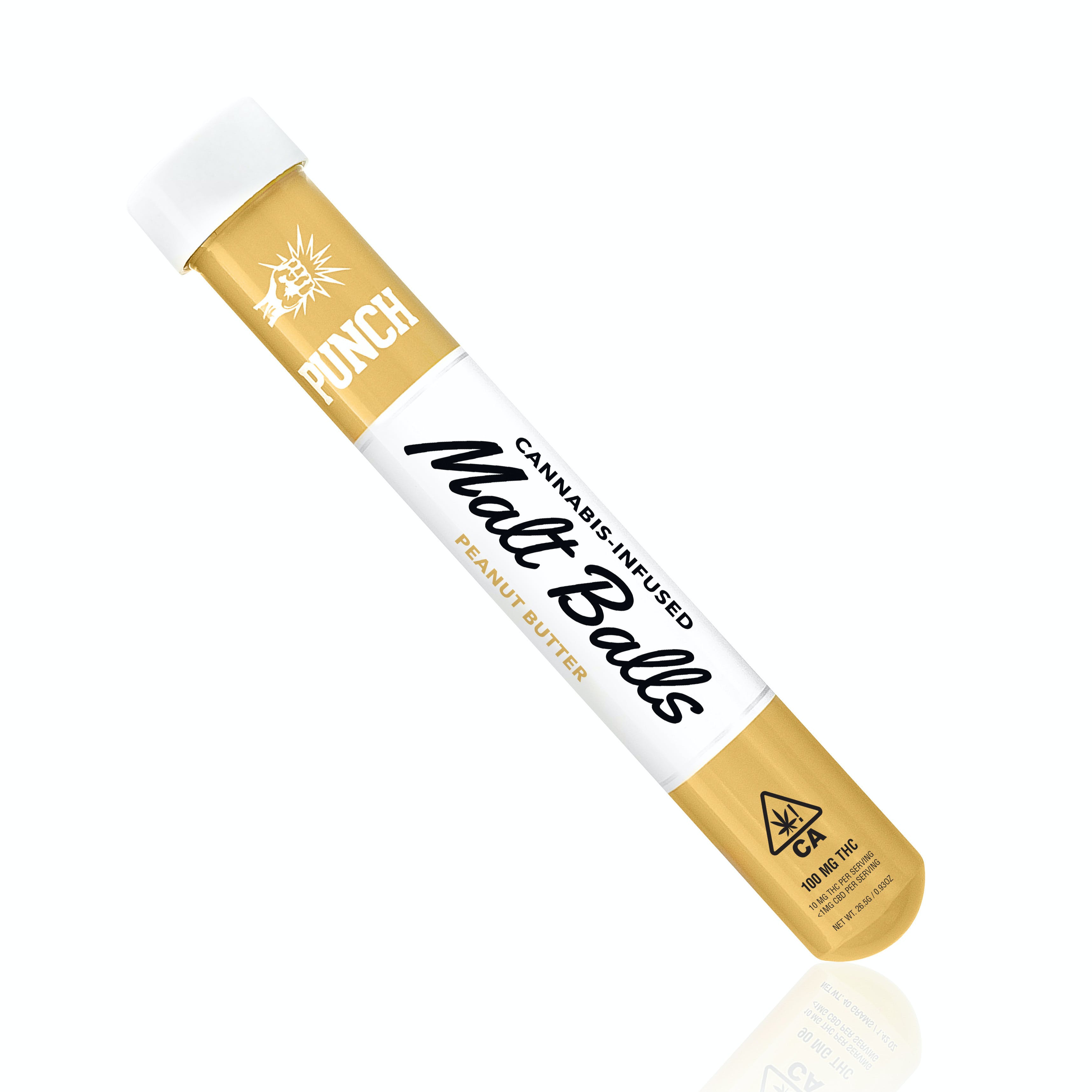 PUNCH EDIBLES PEANUT BUTTER 100MG MALT BALLS (CHOCOLATE)