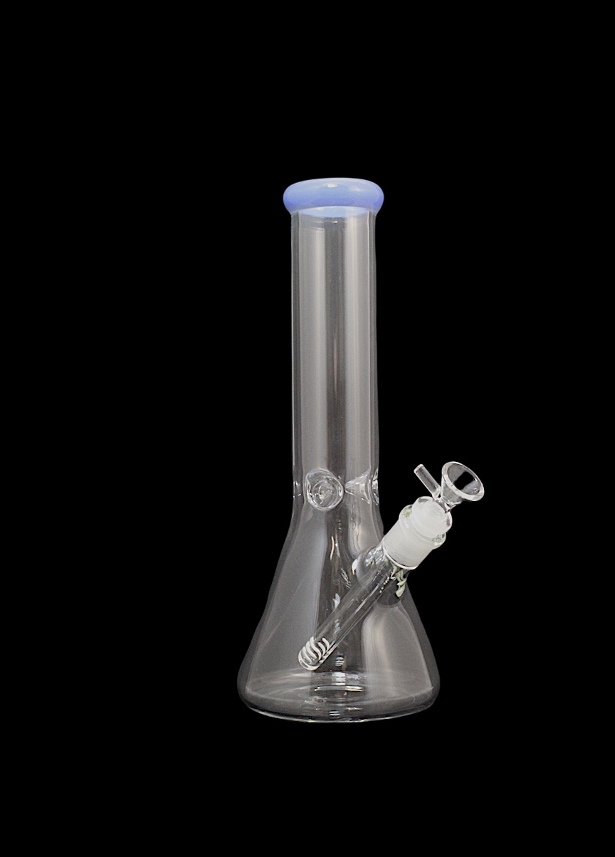 MEDIUM GLASS BONG WITH COLOR MOUTHPIECE (BONG)
